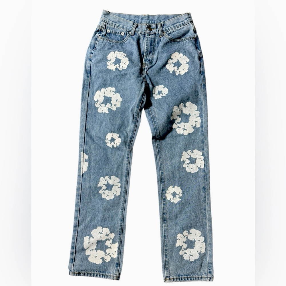 Black Icon, Flower Denim Jeans